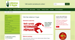 Desktop Screenshot of lekarnauhygie.cz